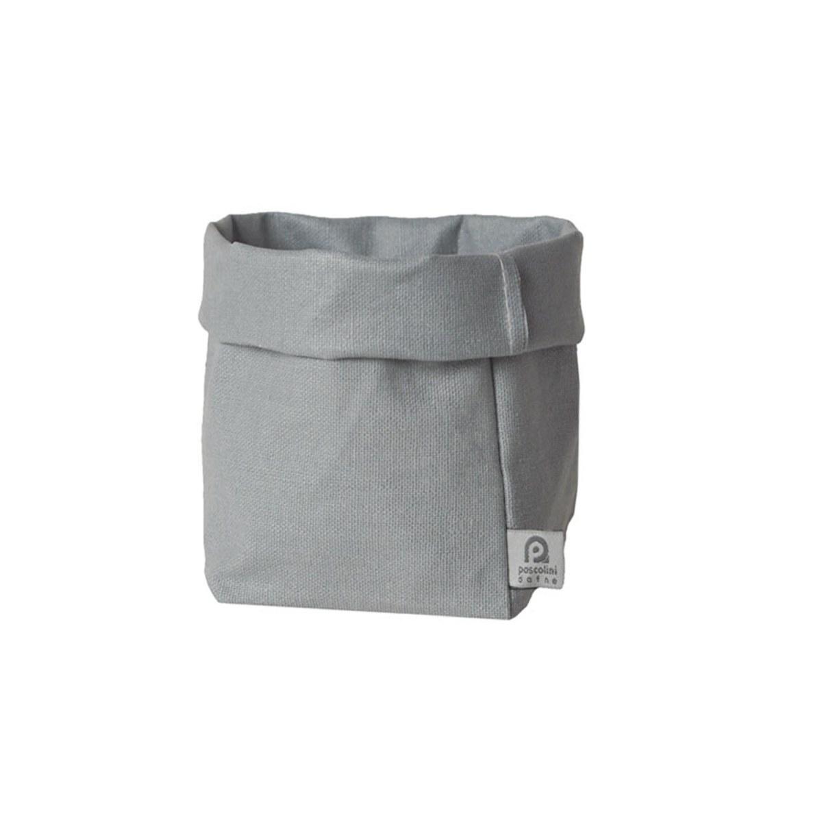 Sacchetto Portaoggetti Lino Teflon Grigio cm.14x15x23 | Dafne