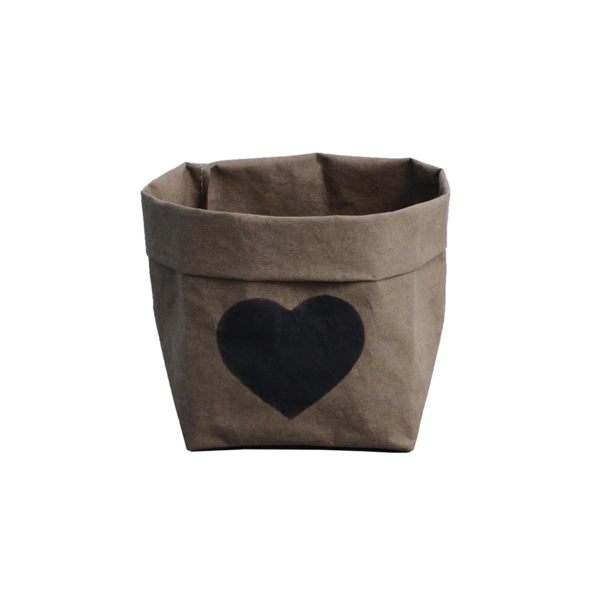 Sacchetto Portaoggetti F Cellulosa con Lavagna Marrone cm.14x15x23 | Dafne