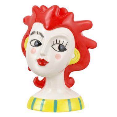 Vaso Ceramica Stilosa Rossa cm.11,5 | Montemaggi