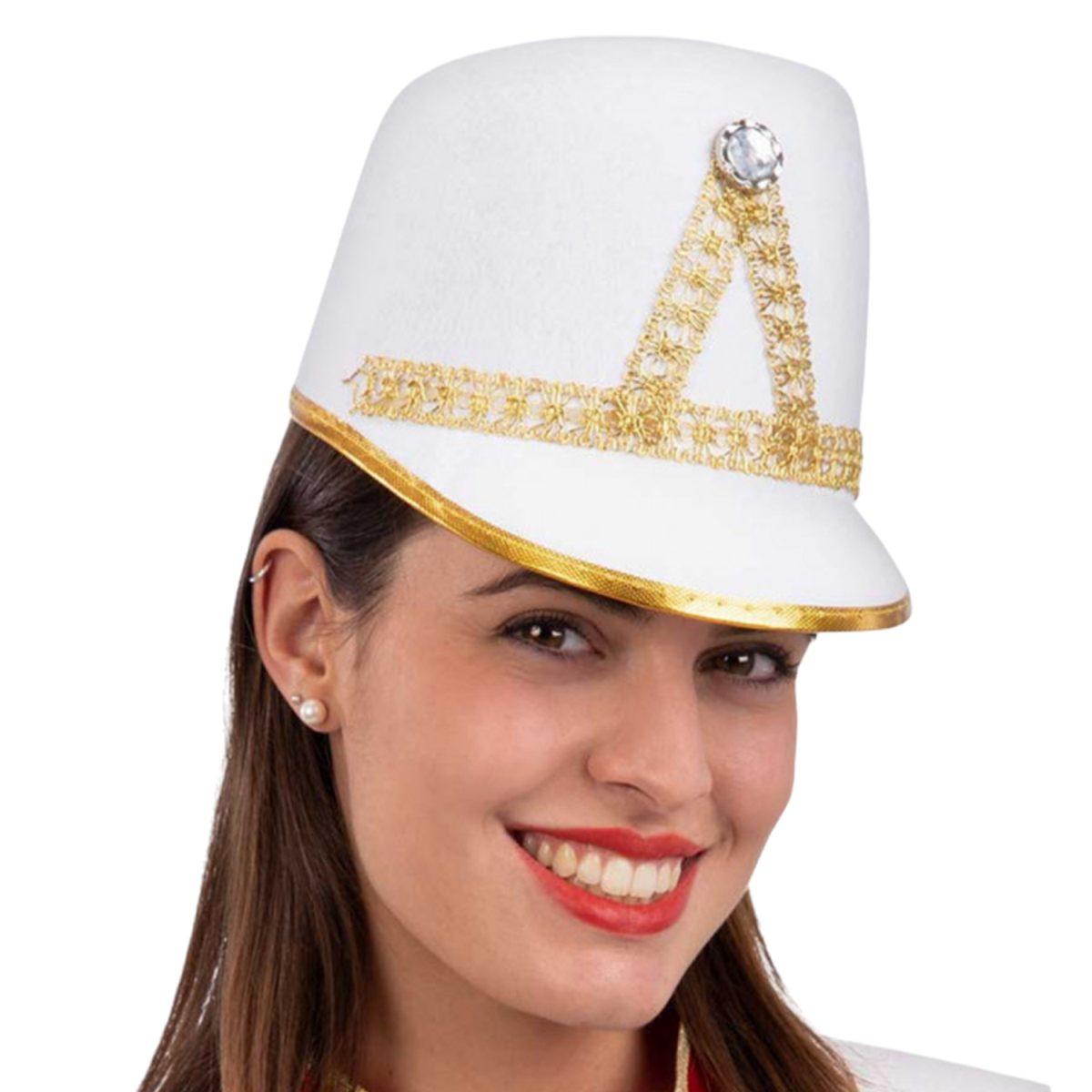 Cappello Majorette Bianco In Feltro Tg.56 |Carnival Toys