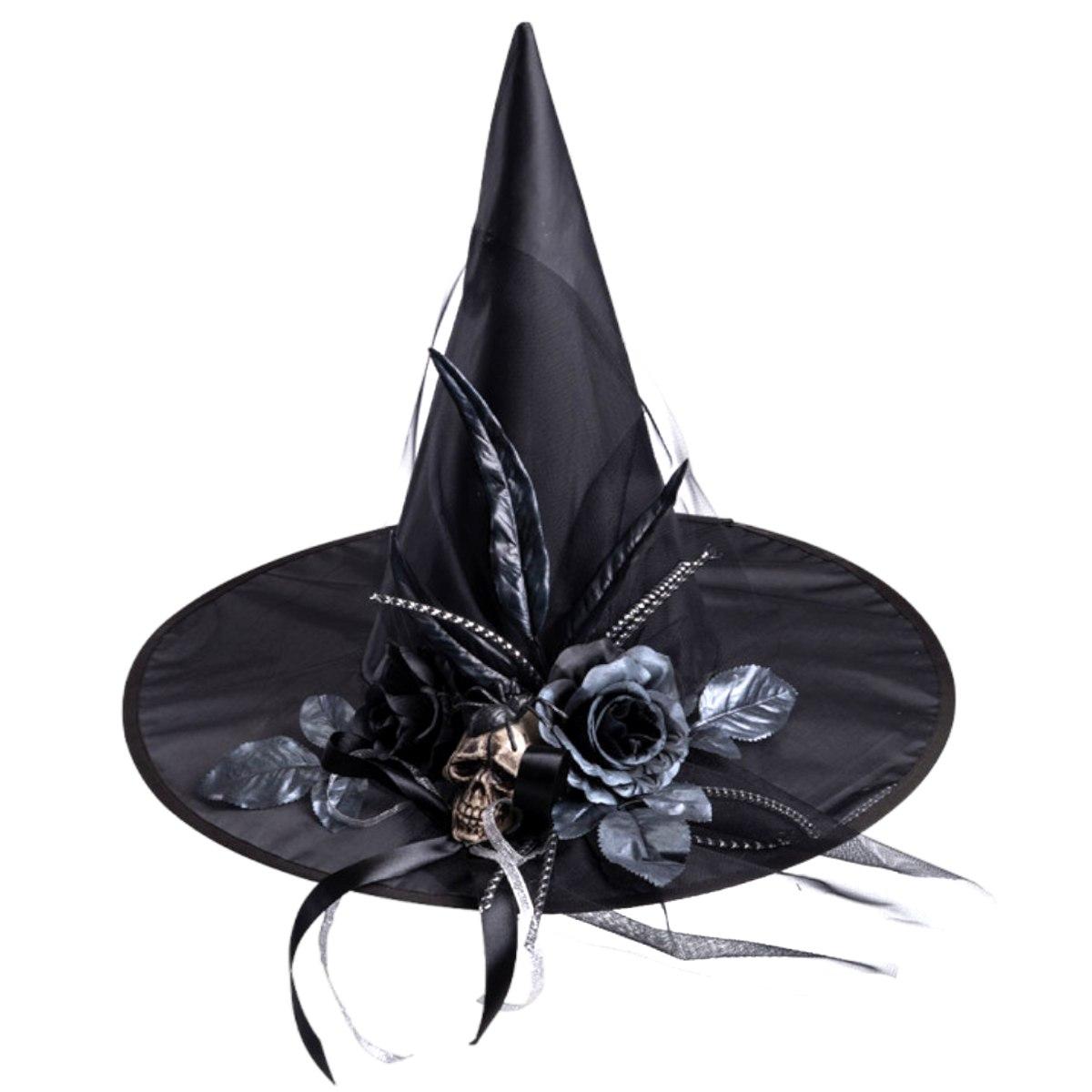 Cappello Strega Con Teschio E Decorazioni |Carnival Toys