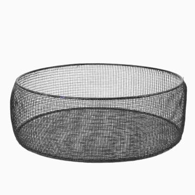 Portavaso Metallo Rete Nero cm.Ø34x12 | Innova