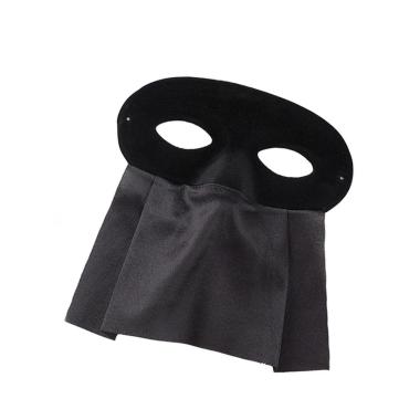 Domino Scamosciato Nero Con Bautta Raso Nera |Carnival Toys