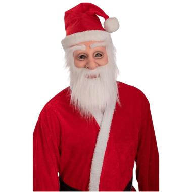 Maschera Viso Lattice Babbo Natale Con Barba E Cappello |Carnival Toys