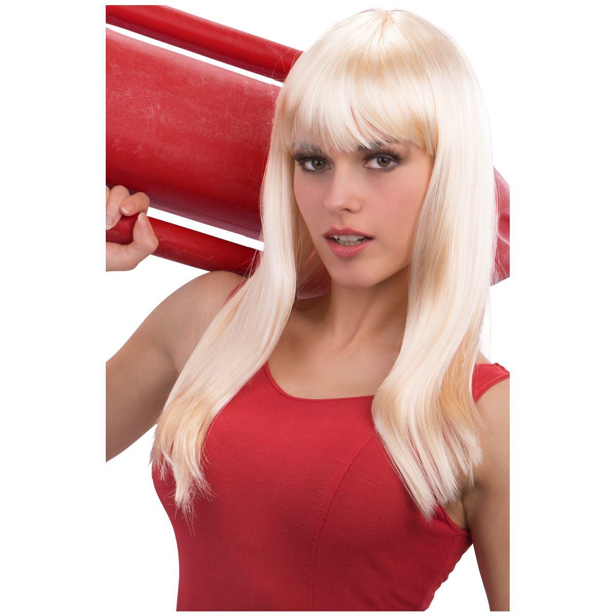 Parrucca Bionda Liscia Con Frangia |Carnival Toys