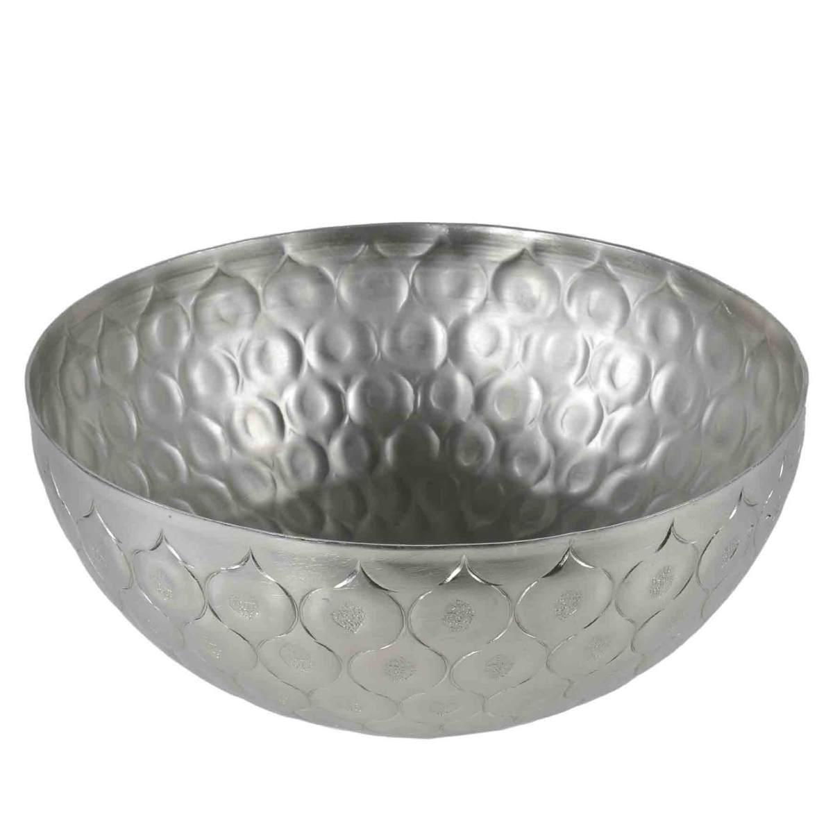 Vaso Metallo Ciotola Argento cm.Ø30x13 | Innova