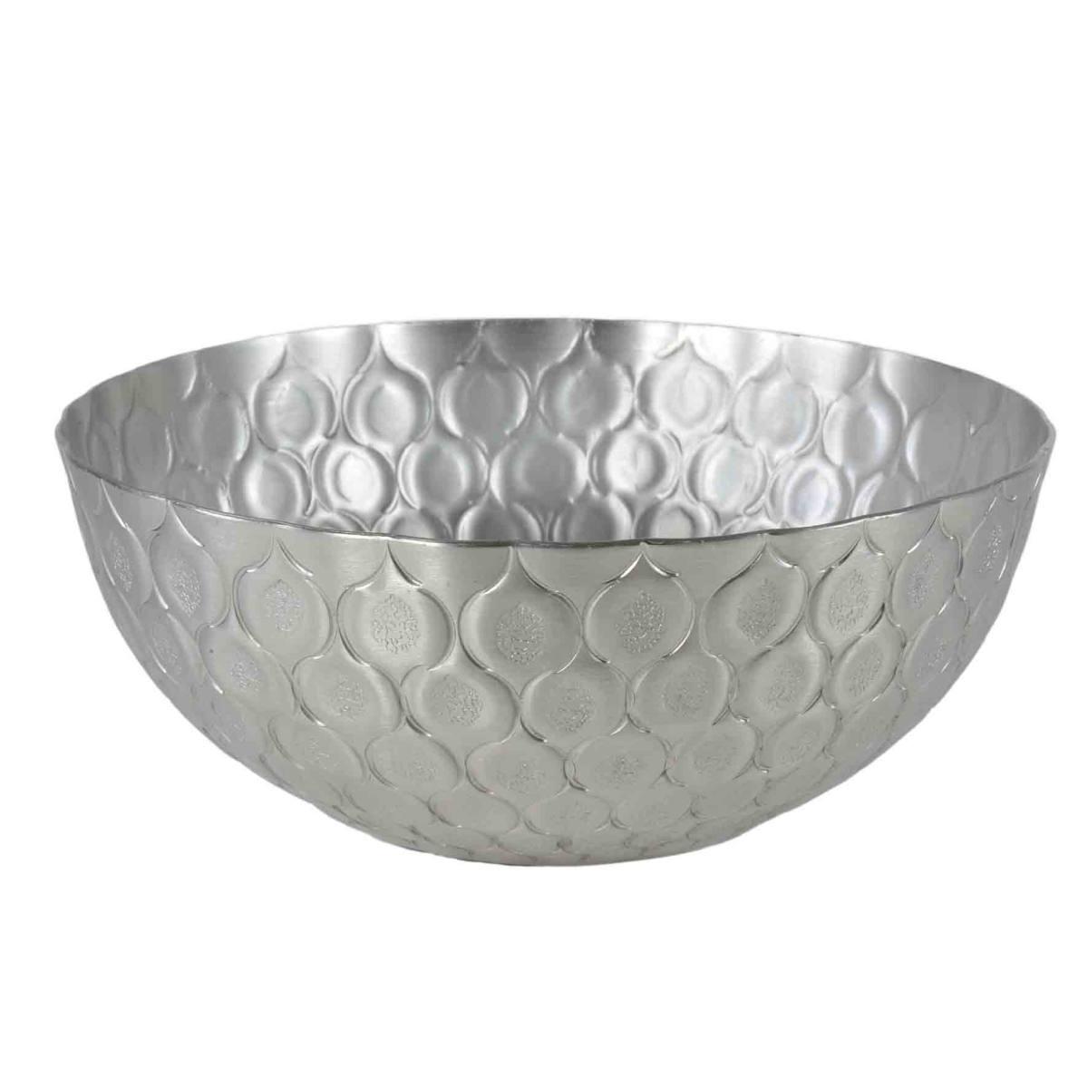 Vaso Metallo Ciotola Argento cm.Ø26x10 | Innova