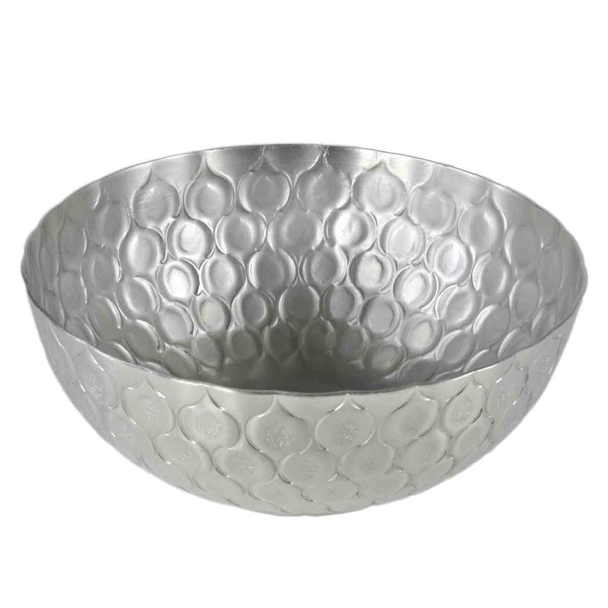Vaso Metallo Ciotola Argento cm.Ø26x10 | Innova
