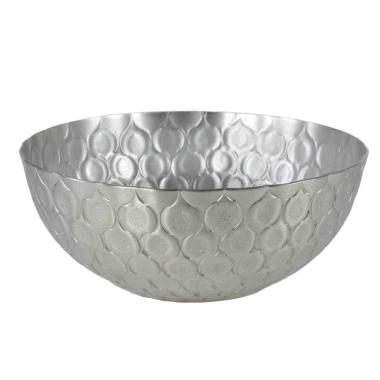 Vaso Metallo Ciotola Argento cm.Ø26x10 | Innova