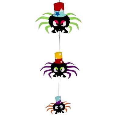 Decorazione Filza Con Ragnetti In Feltro cm.50 |Carnival Toys