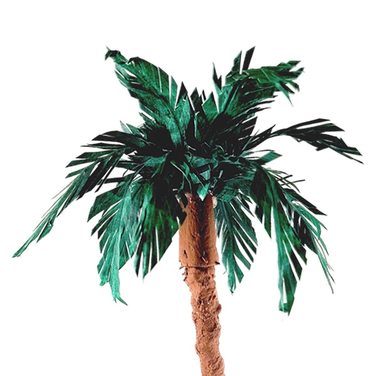 Albero di Palma Verde Innestato in Fusto di Legno cm.h35 | M2 Store