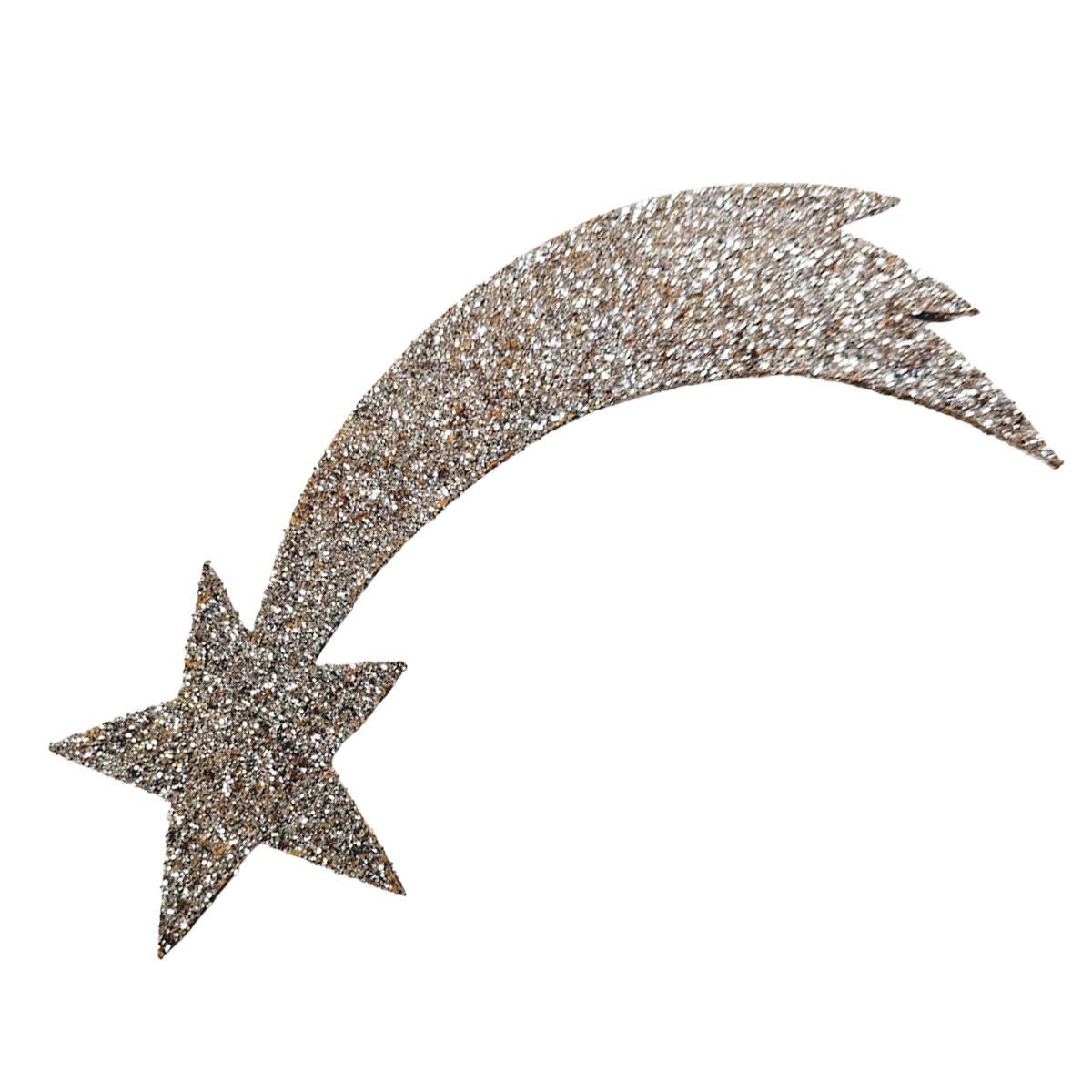 Stella Cometa Argento Glitter cm.15X6 | M2 Store