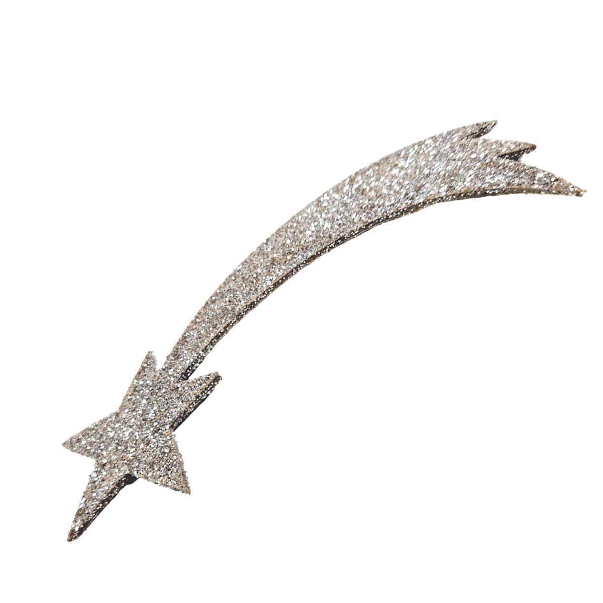 Stella Cometa Argento Glitter cm.15X6 | M2 Store