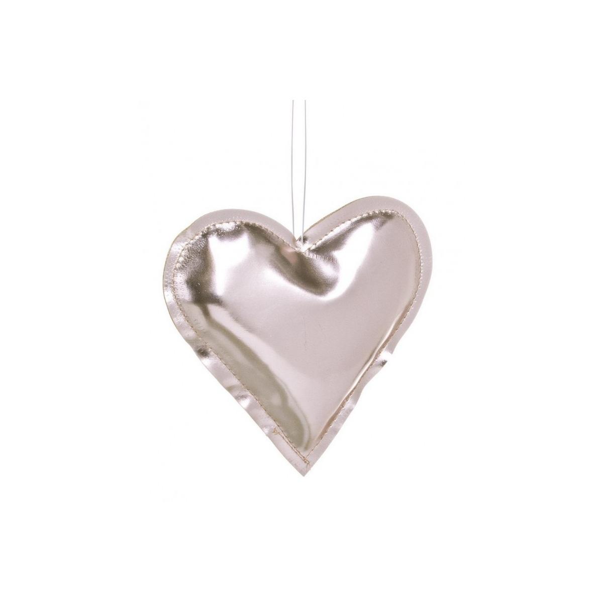 Cuore Ecopelle Oro cm.Ø11x2,5 |Bizzotto