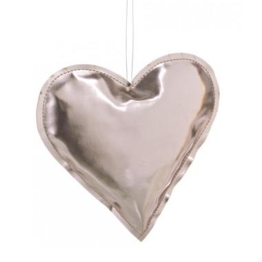 Cuore Ecopelle Oro cm.Ø15x3 |Bizzotto