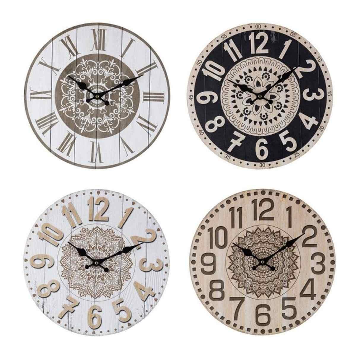 Orologio Parete Mandala Cm.Ø34 Assortito 4 Modelli