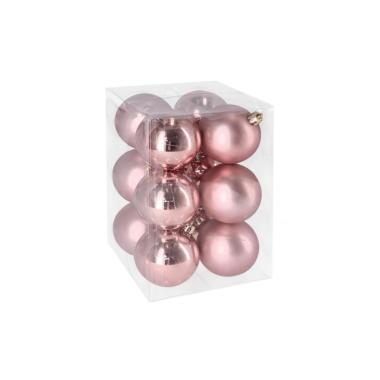 Pallina Natale cm.Ø6 Rosa Antico Set pz.12 |Bizzotto
