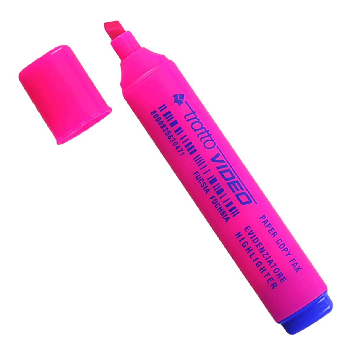 Evidenziatore Tratto Video Fuxia Punta Rett. |Tratto Marker