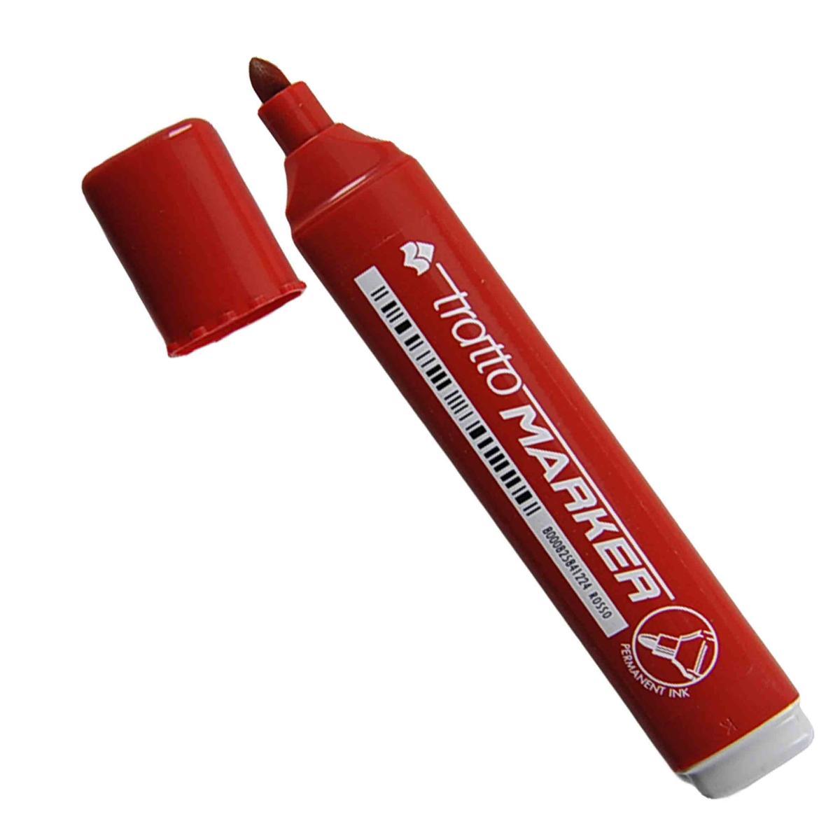 Pennarello Tratto Marker Rosso Punta Tonda |Tratto Marker