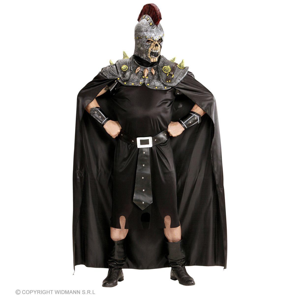 Mantello Nero con Maschera Teschio e Centurione Romano |Widmann
