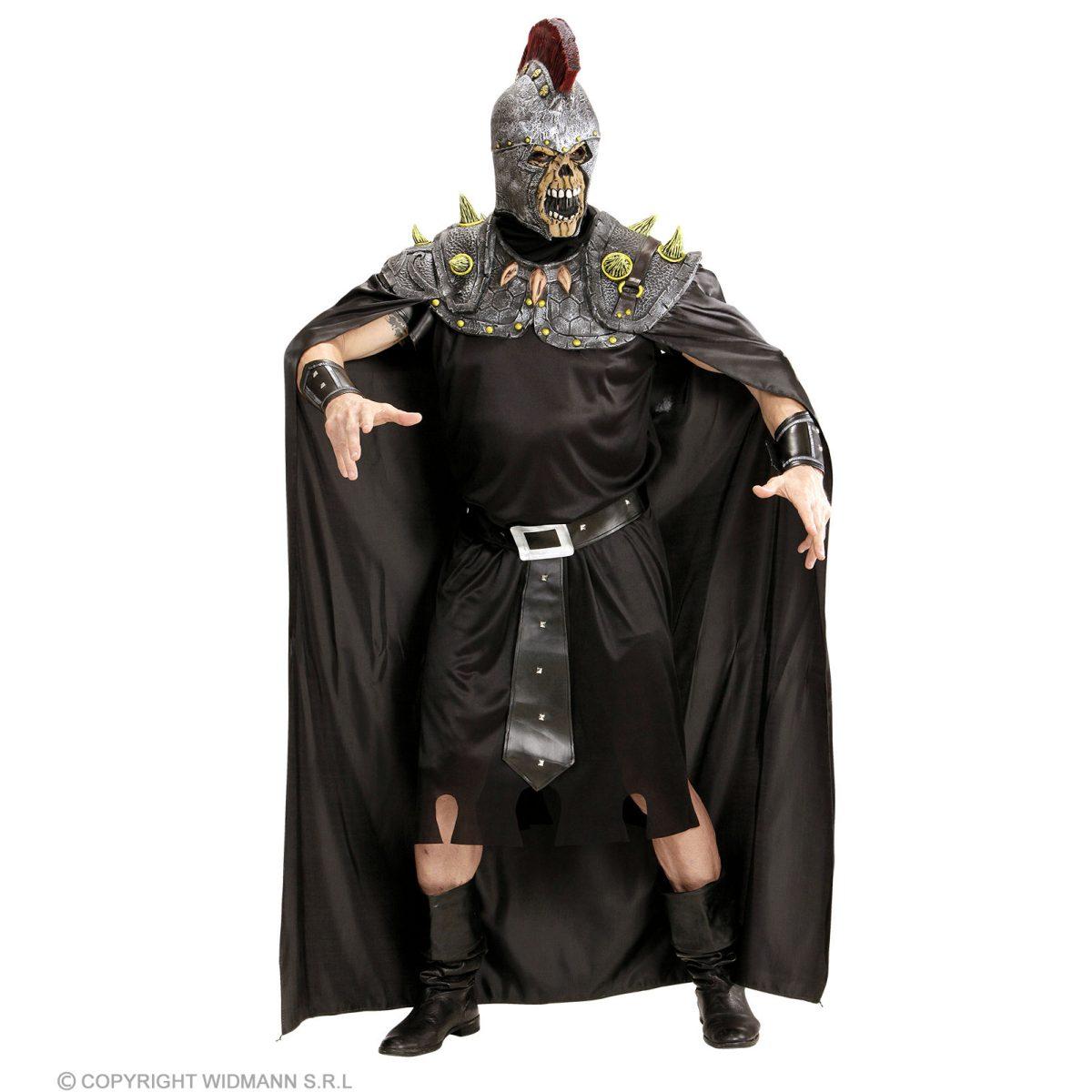 Mantello Nero con Maschera Teschio e Centurione Romano |Widmann