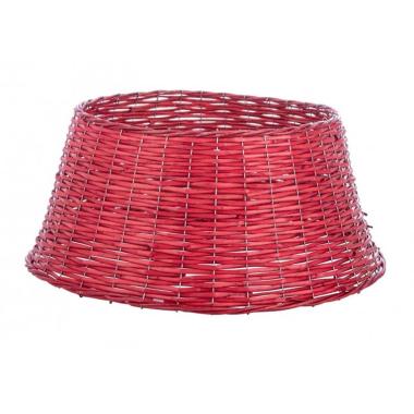 Copri Base Albero di Natale Vimini Rosso cm.Ø45/57xh28 |Bizzotto