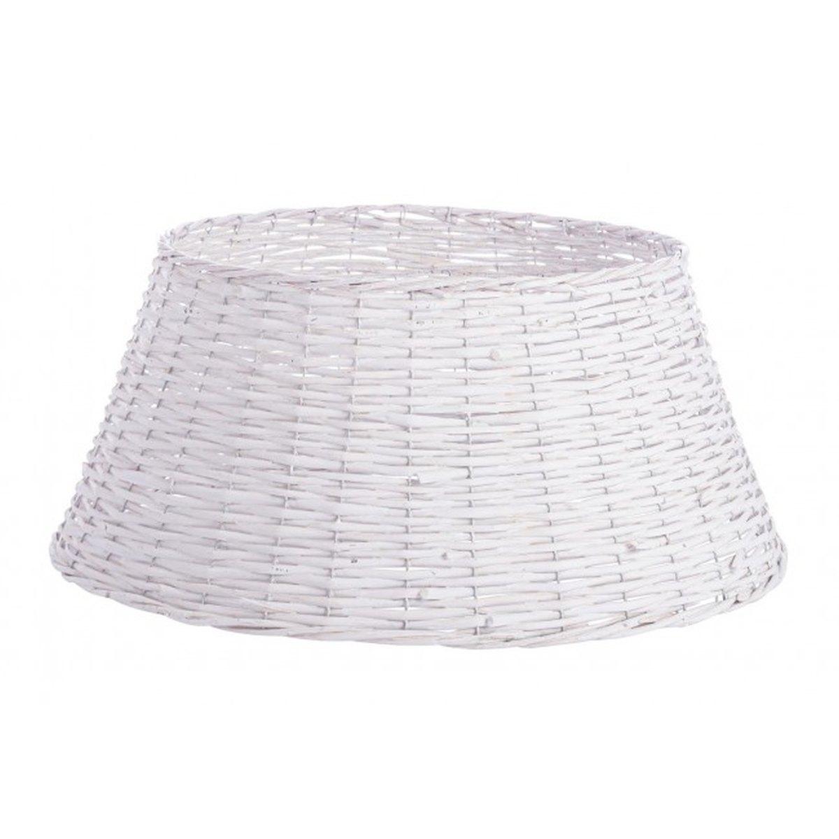 Copri Base Albero di Natale Vimini Bianco cm.Ø40/55xh28 |Bizzotto