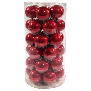 Pallina Natale Vetro cm.Ø4 Rosso Porpora Set pz.36 |Silani