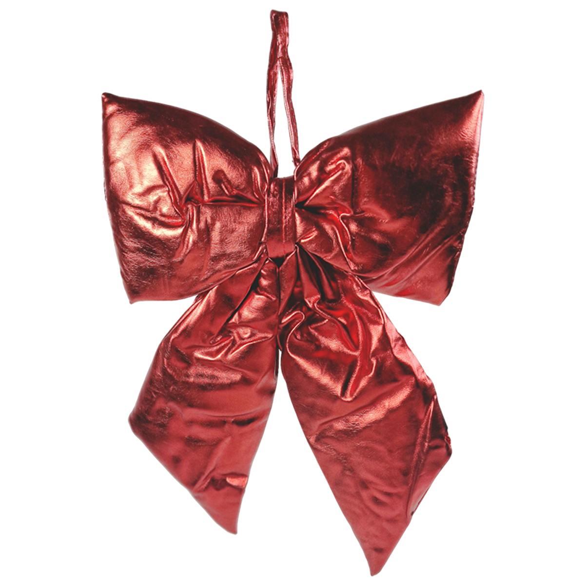 Decorazione Natalizia Fiocco Metallic Rosso cm.13,5x17 |Silani