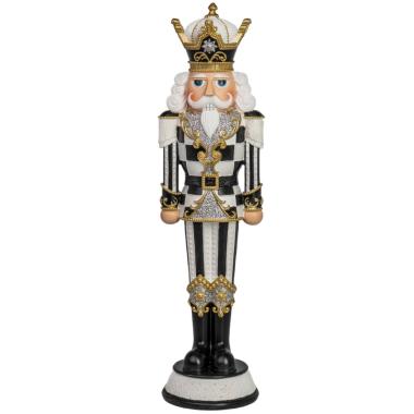 Soldatino Schiaccianoci cm.36 Scacchi Bianco Nero |Silani