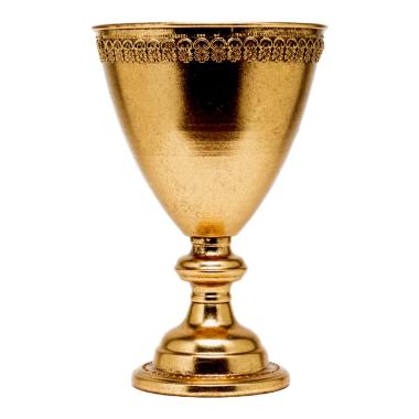 Vaso Metallo Coppa Retrò Oro cm.22x33 |Silani