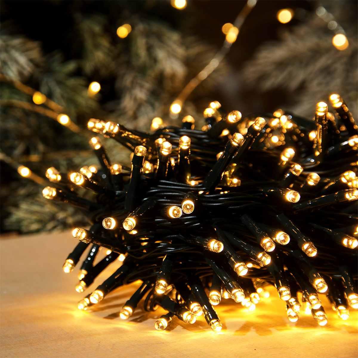 Luci Natale Esterno LED 720 Bianco Caldo con Giochi |Silani
