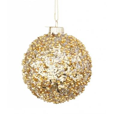 Pallina Natale Vetro cm.Ø8 Oro Reflect |Bizzotto