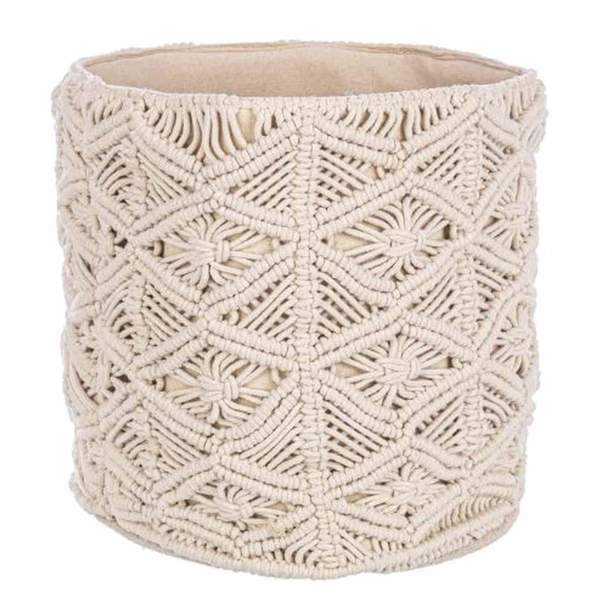 Cesto Macrame Avorio cm.Ø30x30 | Bizzotto