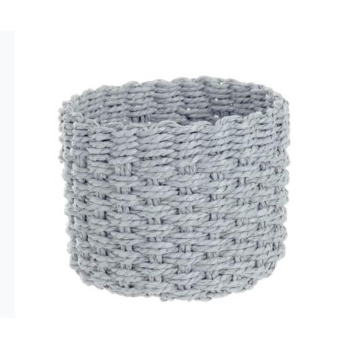Cesto Carta Tondo Grigio cm.Ø16xh12 | Bizzotto