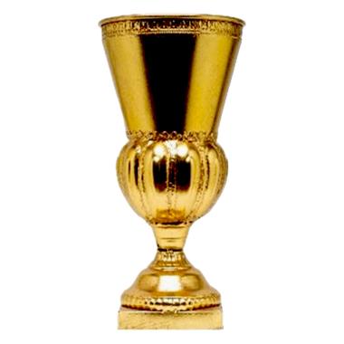 Vaso Metallo Coppa Retrò Oro cm.29x52 |Silani