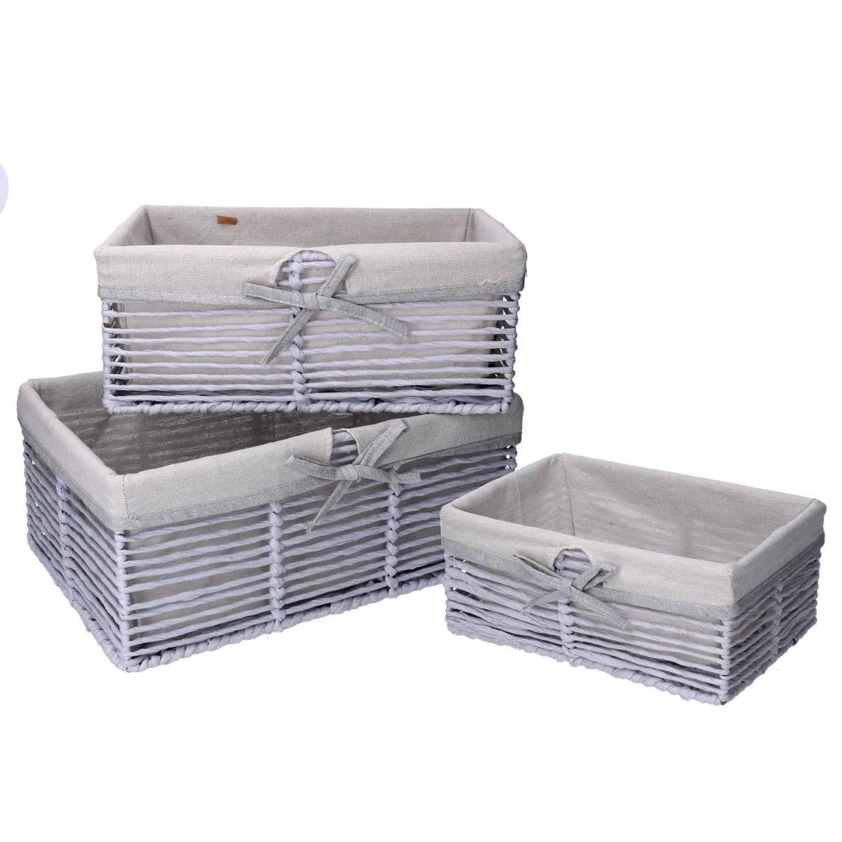 Cesto Carta Rettangolare Grigio cm.38x27xh16 | Vacchetti