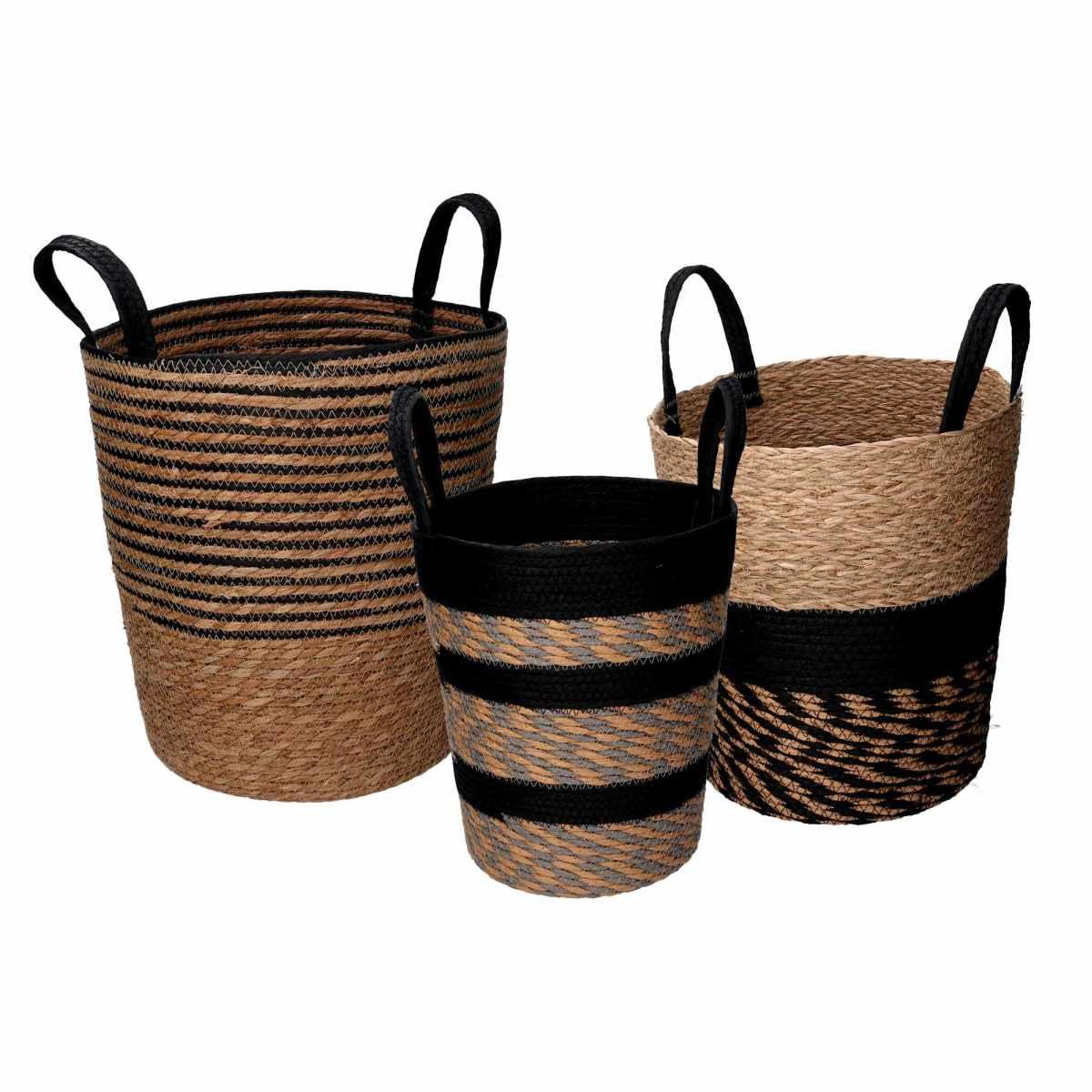 Cesto Vimini Portaoggetti Nero cm.Ø36xh40 | Vacchetti