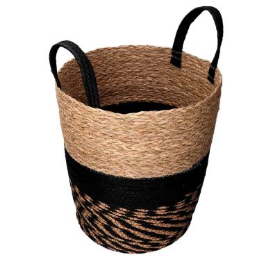 Cesto Vimini Portaoggetti Nero cm.Ø28xh32 | Vacchetti