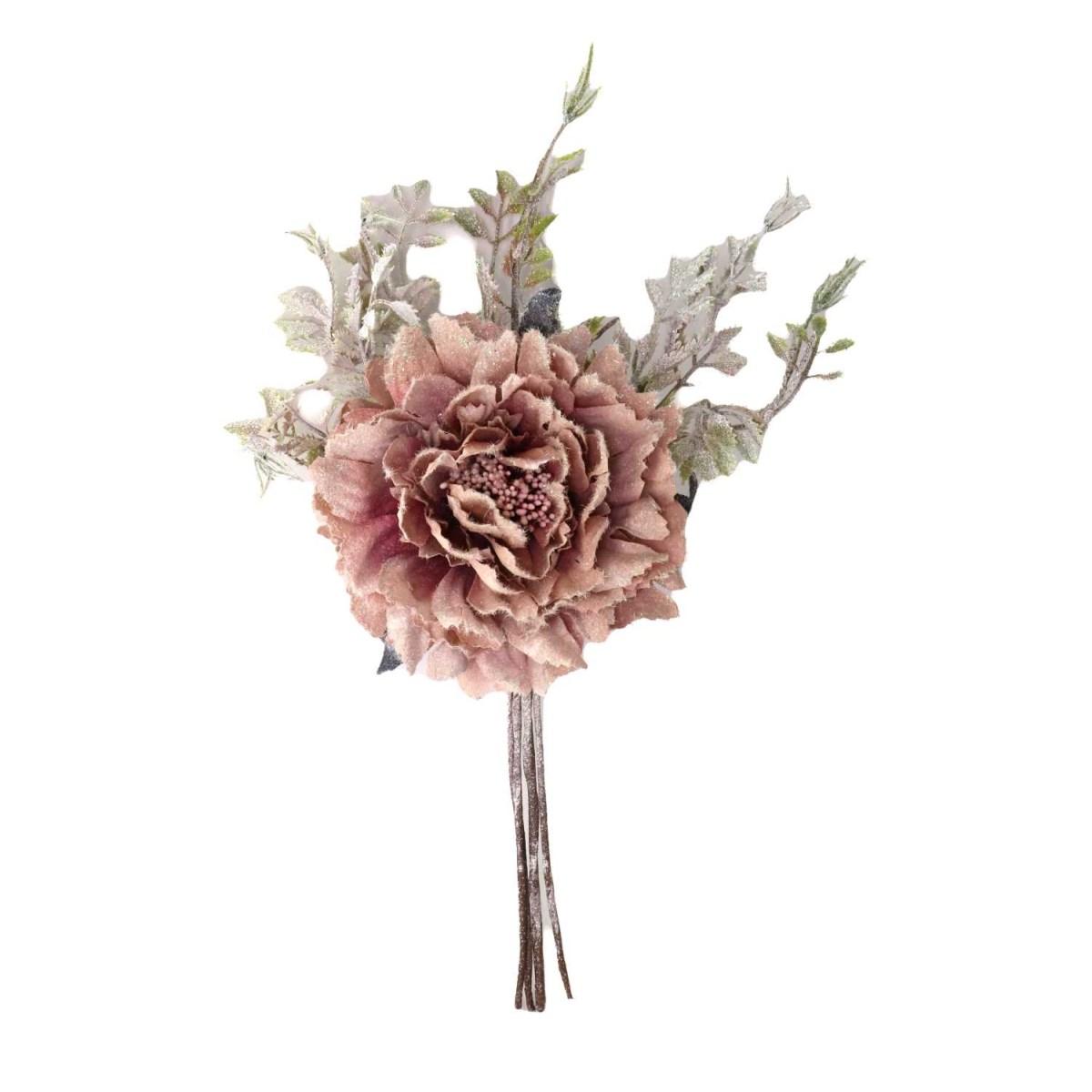 Fiore Peonia in Tessuto Rosa cm.26xh8 |Vacchetti