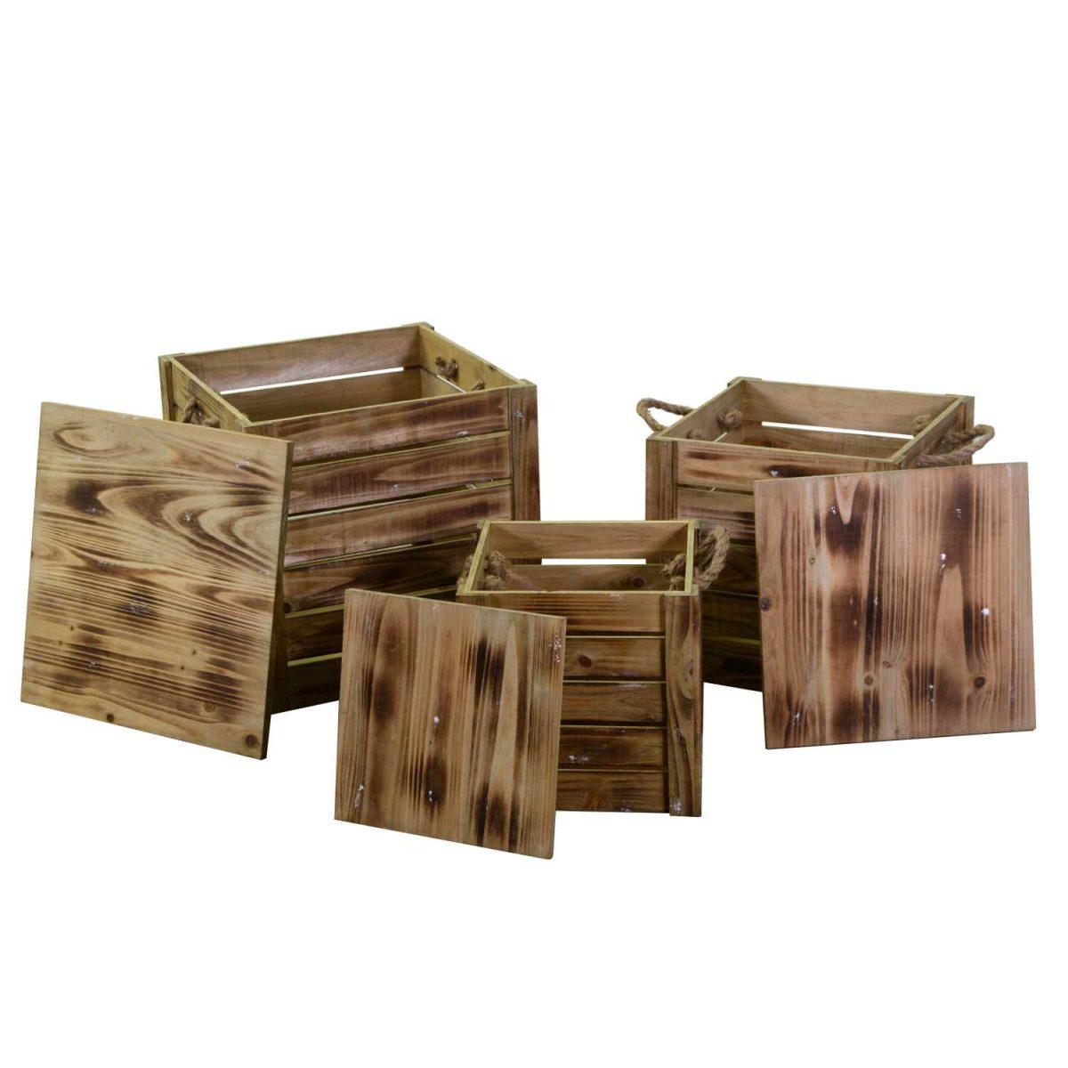 Scatola Portaoggetti Legno con Coperchio cm.29x29x30,5 | Vacchetti