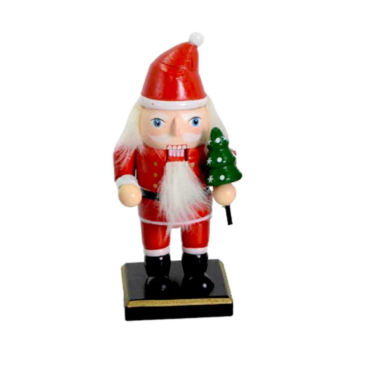 Soldatino Schiaccianoci Legno cm.15 Babbo Natale