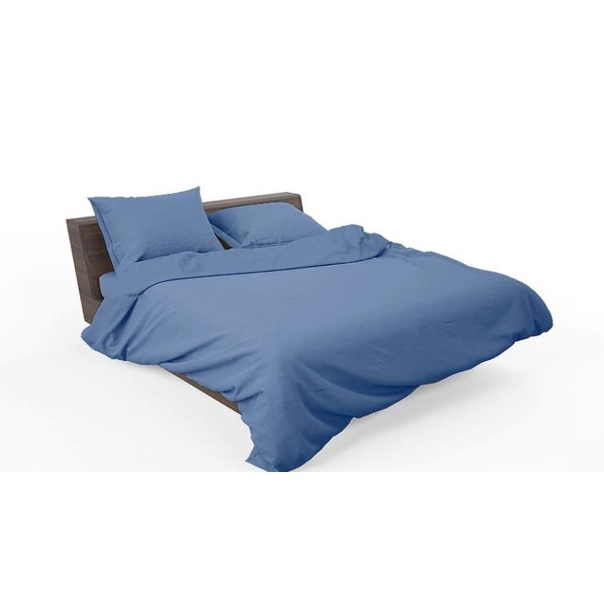 Lenzuola Matrimoniale Blu Riviera Set pz.4 | Vacchetti