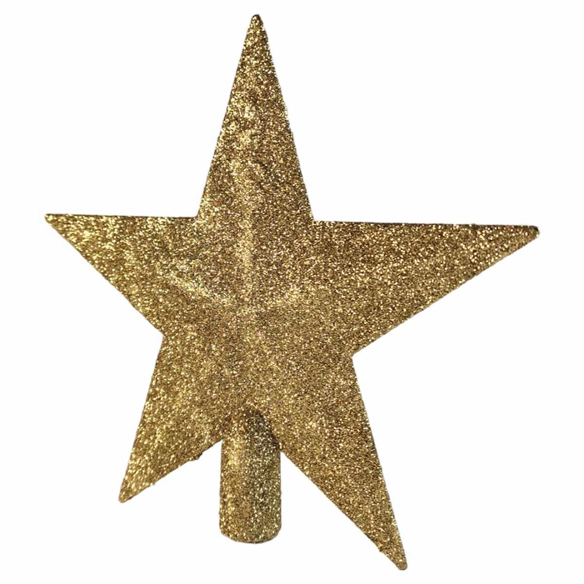 Puntale Albero Natale cm.20 Stella Oro Glitter |Cometa Collections