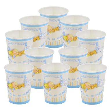 Bicchiere Carta Azzurro Cc.200 Set pz.10 |M2 Store