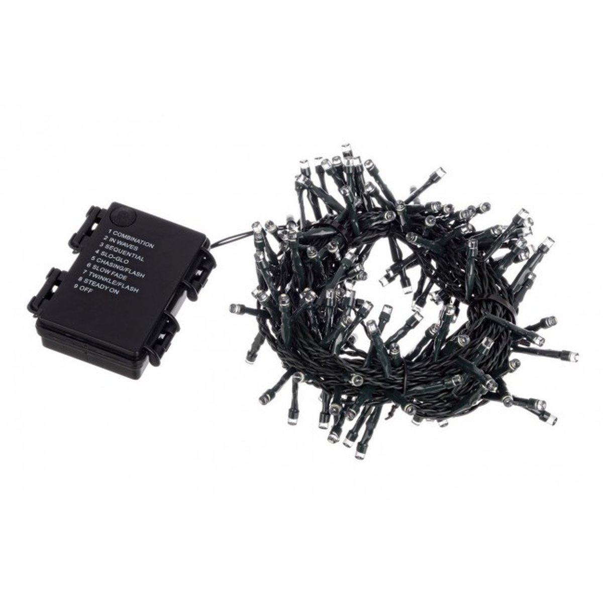 Luci Natale Esterno Batteria LED 96 Multicolor mt.5 con Timer |Bizzotto