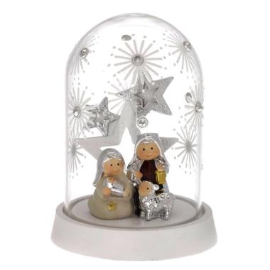 Natività cm.11,5 Stilizzata Bagutta con Cupola Vetro |Bagutta