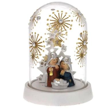 Natività cm.11,5 Stilizzata Bagutta con Cupola Vetro |Bagutta