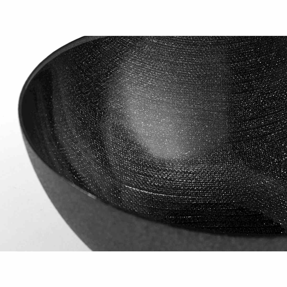 Piatto Tavola Vetro Frutta Charme Nero con Glitter cm.Ø21,5 |H&H