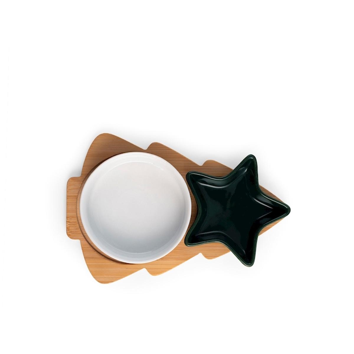 Coppette con Vassoio Christmas Party Set pz.3 |H&H